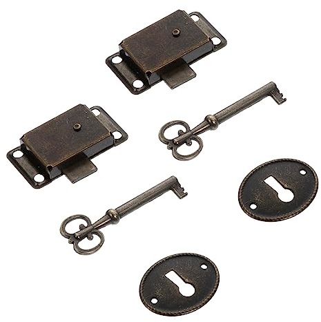 SEWOART 2stücke Dekoratives Boxschloss Antik Stil Schloss Accessoire Möbelschloss Schrank Schlösser Diy Schloss Für Vintage Holzkisten Schmuckschatullen Kisten Reparatur Antiker Schatullen