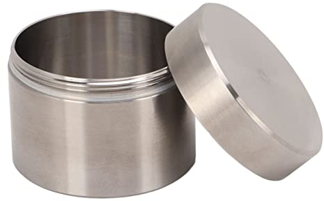 TOWEBOORY Teedosen, Kaffeedose Vorratsbehälter Edelstahldosen Klein Versiegelungsbox Kaffeedose Rund Saucen Behälter Mini Gewürzdose Edelstahl Dressing Behälter Teedose Luftdicht Pillendose(M)
