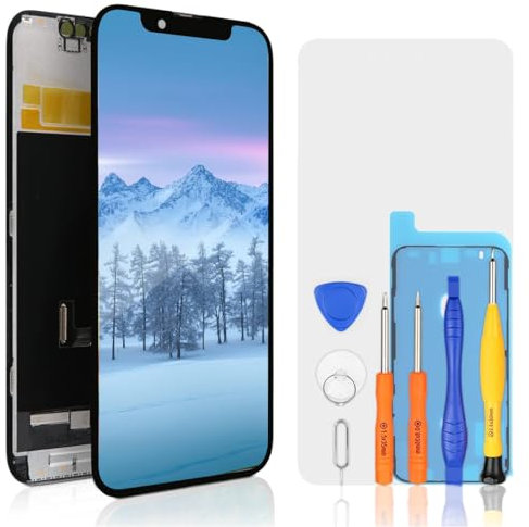 bokman for iPhone 13 LCD Screen Replacement, 6.1 inch Screen Display Assembly Front Panel with Repair Tool Kits