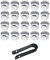 VSREI Radschraubenkappen 19mm Radmutterkappen Set - mit 20 Sechskant-Reifen Muttern-Abdeckungen, Abdeckkappen für Radschrauben Universal Radmuttern Kappen Radbolzen Kappen Rad Mutter Cap (Silber)