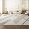 MINTIFNT Wohnzimmer Teppich Licht Luxus Wabi-Sabi-Stil Schlafzimmer Couchtisch Nachttisch Teppich rutschfest leicht zu kümmern, eine große Fläche zu verbreiten das Sofa Bodenkissen nehmen