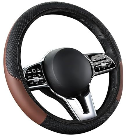 ZLxsmy Auto Lenkradbezug für BMW X1 E84 F48 18i 18d 20i 20d 25i 25d, weiche Mikrofaser-Lenkradabdeckung, Deluxe Langlebig, weiche Anti-Rutsch atmungsaktiv Zubehör