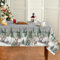 Artoid Mode Schneeflocken Bäume Schneemann Rentier Weihnachten Tischdecke 140x220 cm, Winter Fleckschutz Tischwäsche Küche Dekoration Party Dekor