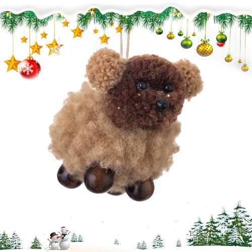 Divertidos adornos navideños, adornos navideños para perros | Colgante de árbol de Navidad de perro relleno,Muñeca de peluche de dibujos animados, adorno navideño, premios de carnaval de Nata
