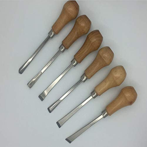 QZHDX Palm Carving Chisel Set, Engraving Graving Wood Carving Tool for Wood Cut (6Pcs)