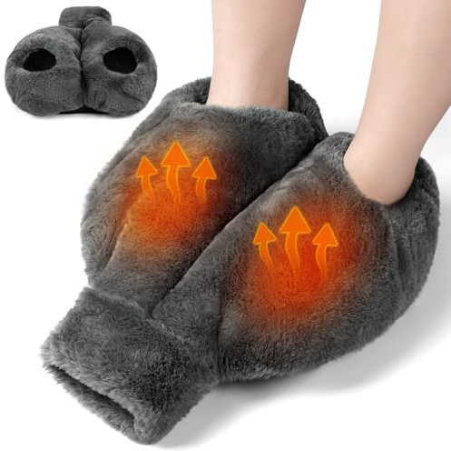 Foot Warmer Without Electricity, 2 L Hot Water Bottle Feet, Soft and Warm Foot Warmer, 2-in-1 Foot Hot Water Bottle for Women/Men/Adults, Foot Hot Water Bottle for Home, Office and Outdoor (40 x 36