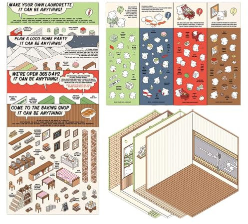 4Sets 3D Sticker Scene with Tweezers, Sticker Therapy, 3D Stickers for Stress Relief to Pass The Time