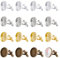 DICOSMETIC 32 Stück Männer Manschettenknöpfe 4 Styles Blank Manschettenknöpfe Messing Manschettenknopf Mit Klarglas Cabochons Für Bekleidung Kleidung Knöpfe Herstellung Fach: 18/27mm