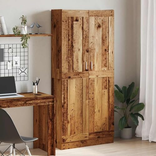 Myheimly Highboard Altholz-Optik 82,5x30,5x185 cm Holzwerkstoff Sideboard