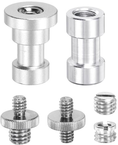 sourcing map Camera Screw Mount Set, Double End Screw, Female Screw for Camera, Tripod Screw Adapter, Monopod, Flash Light