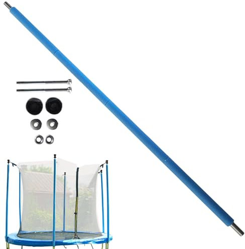 Trampolin Stangen Ersatz | 196cm Trampolin Netzstangen Komplett-Set Ø 25 mm | Ersatz Stangen Netzpfosten inkl. Schaumstoffhülle | Trampoline Ersatzstange für Gartentrampolin Ø 183-487 cm