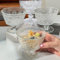 QSLKI Set di 4 Coppe Da Gelato In Vetro Trasparente, Coppette Riutilizzabili Per Macedonia, 260ml, 100% Senza Piombo, Bicchieri Da Dessert Con Piedi, Per La Casa, Il Ristorante, Feste (Stile 2)