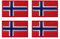 4 Stück Norwegen Flagge Taktische Bestickt Patch Emblem Abzeichen zum Aufnähen oder Aufbügeln auf Kleidung Applikationen DIY-Zubehör,Jacken,Hosen,Rucksack,Mützen,Jeans Iron on Sew on Patch
