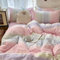 Michorinee Housse de Couette 200x200 Arc en Ciel - Réversible Parure de Lit Imprimée Cœurs avec Fermeture Eclair - Sets Linge de Lit 2 Personnes Adulte avec 2 Taies d'oreiller 65x65 cm