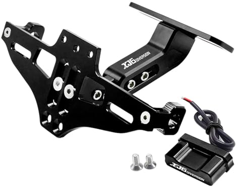 WSOPP Motorrad Kennzeichenhalter für Yamaha XJ6 Diversion XJ6DIVERSION 2009-2022 2023 2024 2025 Kotflügel Eliminator Kennzeichenhalterung Rücklichthalterung Nummernschildhalter Halter Rahmen