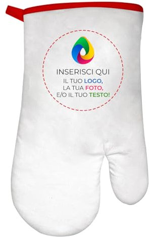 Teetaly - Guanto Singolo Da Forno Personalizzato Con Foto e Testo, Taglia Unica