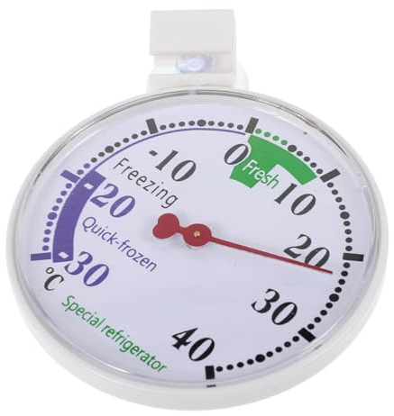 Kühlschrankthermometer aus Kunststoff für Kühlung und Gefrierung | Temperaturanzeige Zuverlässige Messwerte, mit Kühlschrankalarm Einfache Handhabung, bei Niedrigen Temperaturen