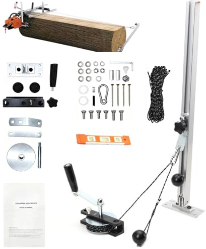 Chainsaw Mill Winch Kit with Winch and Lever Arm Anchor Kit Efficient Chainsaw Accessories