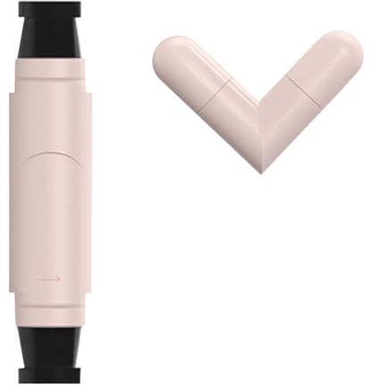 Lergas Einteiliger Rotierender Eyeliner-Stempel-Stift, Doppelkopf Flüssiger Eyeliner Stift, Wasserfester Lidstriche Stempel, Präzisions Winged Eye Makeup Werkzeug (Schwarz)