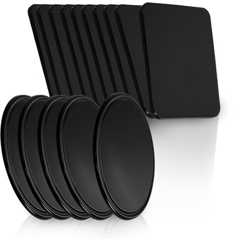 Daleweo 15 Stück Antirutschmatte Auto,Waschbare Antirutschmatte für Handy Armaturenbrett,Wiederverwendbarer Doppelseitig Klebende Nano Gel Pad, 80 mm, 6.5x7.5 cm