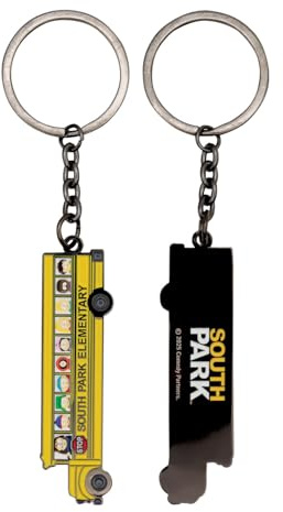 FaNaTtik South Park Limited Edition Schulbus Schlüsselanhänger - Individuell nummeriertes Sammlerstück - Metall (70 x 19 mm)