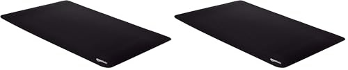 Amazon Basics Rectangular Almohadilla de ratón para Videojuegos en el Ordenador, Extendida, Negro, 902l x 902an mm (Paquete de 2)