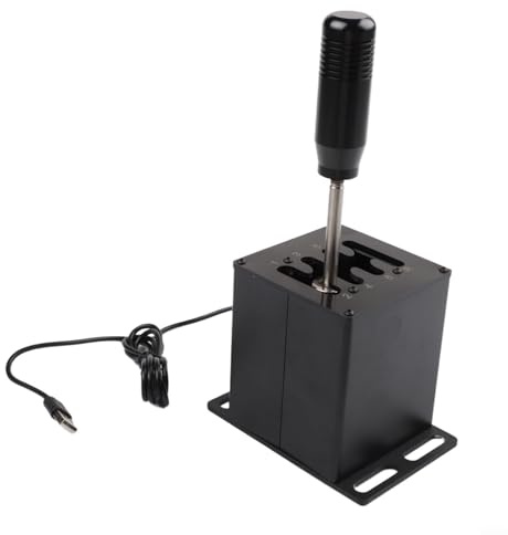 Palanca de cambios de simulador de carreras, engranaje manual, compatible con G29 G27, para Thrustmaster T300 para actualización RS, construcción de aleación de aluminio, perilla de fibra de carbono