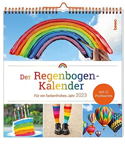 Der Regenbogen-Kalender ― Für ein farbenfrohes Jahr 2023: mit 12 Postkarten
