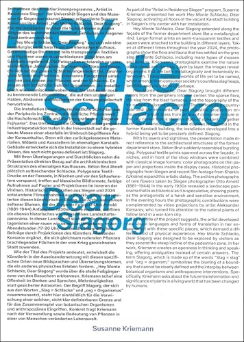 Susanne Kriemann: Hey Monte Schlacko / Dear Slagorg