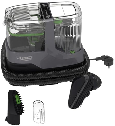 Lifenaxx Stoff- & Dampfreiniger 1800W PRO LX-069 | Dampf-Reinigungssystem mit Saugfunktion für Polster, Matratzen, Vorhänge, Kleidung & Teppiche | Doppel-Tank, schnelles Aufheizen, 8 Zubehörteile