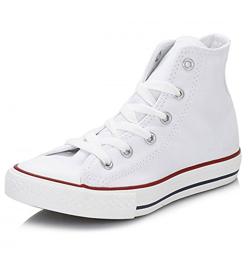 Converse Chuck Taylor All Star Canvas High Top Sneaker, optical white, 11 M US Little Kid