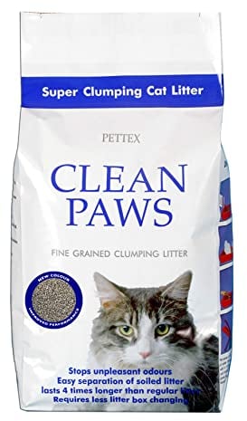 Pettex Clean Paws Super Clumping Ultra Katzenstreu, 15 kg, transparent