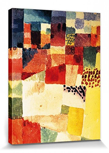 1art1 Paul Klee Poster Motiv Aus Hammamet, 1914 Bilder Leinwand-Bild Auf Keilrahmen | XXL-Wandbild Poster Kunstdruck Als Leinwandbild 80x60 cm