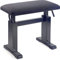 Stagg PBH 780 BKP VBK Hydraulische Klavierbank, Schwarze Samtoberfläche/schwarzer Hochglanz