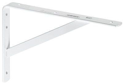 Metafranc Schwerlastkonsole 330 x 500 mm - Stahl - weiß - Hochwertige Verarbeitung - 200 kg Tragkraft / Schwerlastträger / Regalträger / Wandhalter für Bücherregal / 700560