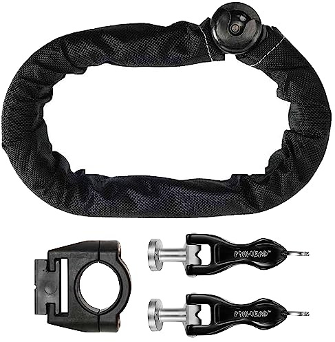 Pinhead Unisex's City Bicycle Lock Set, Black, One Size, B4