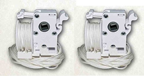 White Pre-Corded Tilter for 2 Horizontal Window Blinds (2 QTY) by Delta Blinds Supply
