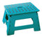 SBS Tritthocker 30.5 x 22 x 22 cm - bis 150 kg - tragbar rutschfest platzsparend Tritt Steigleiter (Türkis)