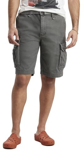 Unionbay mens Survivor Belted Cargo Short - Reg and Big & Tall Sizes,Grey Goose,40