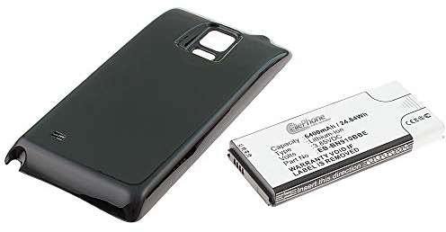 cellePhone Batterie Li-ION Compatible avec Samsung Galaxy Note 4 (SM-N910F) - Noir (Remplacement pour EB-BN910BBE) - 6400mAh (Fat)