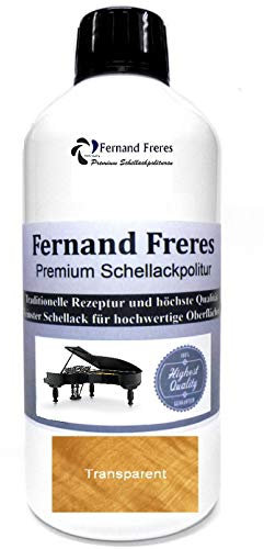 Schellackpolitur 250ml. Fernand Freres Klavierlack SCHWARZ - TRANSPARENT - BERNSTEIN - BLOND Hochglanz Politur Schellack gebrauchsfertig Schelllack (Transparent (Superblond))