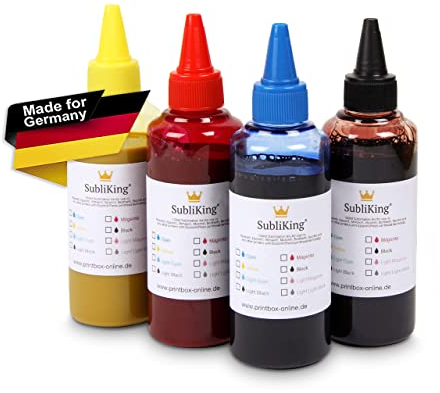 Encre de Sublimation Subliking 4x 100ml CMYK Set pour Epson, Ricoh, Sawgrass
