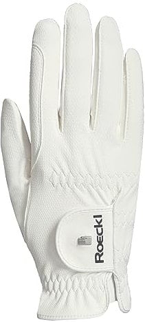 Roeckl Sports Reithandschuh ROECK-Grip PRO, Unisex Sommer Handschuh, Weiß 6.5