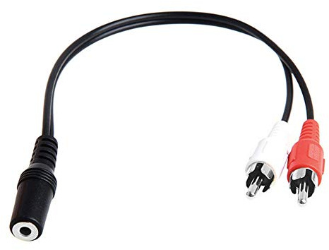 Aukson B41 Stereo Audio Kabel 3,5mm Klinke auf 2 Cinch Stecker Adapter – 3-polig, 30cm Y-Adapter für Stereo-Audio, Rot/Weiß – Hohe Qualität, Perfekt für Musik und TV