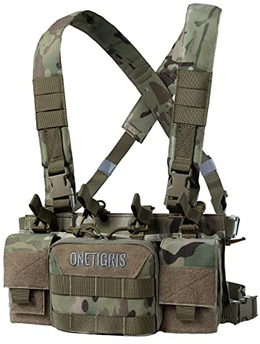 OneTigris Chest Rig MOLLE Taktische Funktionsweste |MEHRWEG Verpackung (Camo)