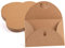 HAKACC 100 Stück Herz Briefumschläge, Mini Briefumschläge Kraftpapier Umschläge mit Herz Verschluss für Weihnachten Valentinstag Geschenkkarten