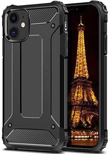 Coolden for iPhone 11 Case Cover Rugged Tough Dual Layer Armor Protective Case Heavy Duty Hard PC Back TPU Bumper Shockproof Case Phone Case Cover for iPhone 11 Phone Case (Black)