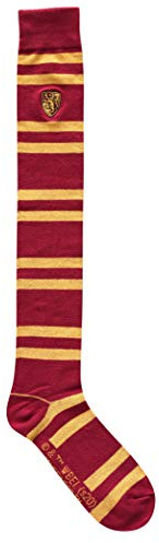 Harry Potter Gryffindor Gestreifte Juniors/Damen Overknee-Socken mit gesticktem Wappen