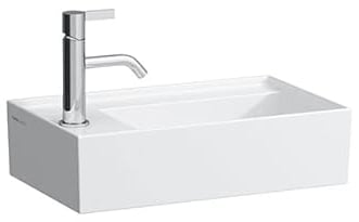 Laufen Kartell Handwaschbecken,Armaturenbank Links, unterbaufähig, ohne Hahnloch, ohne Überlauf, 460x280, Farbe: Weiß - H8153350001121