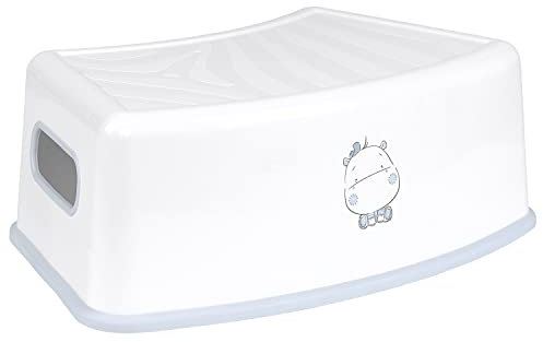 KikkaBoo Kindertreppenhocker Hippo, Basis und rutschfeste Oberfläche, Grifffläche, 12 + Monate, Blau